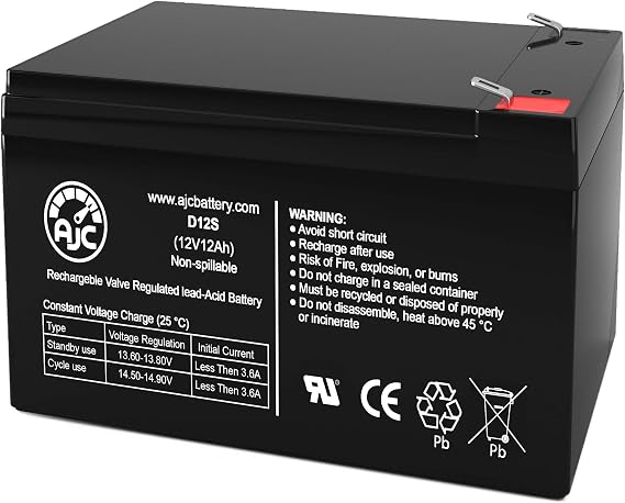 AJC Battery Compatible with MK ES12-12 12V 12Ah Wheelchair Battery