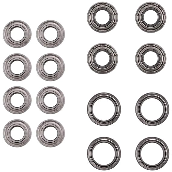 RC Car Bearings Parts for Tamiya for TT-02 TT-02D 1/10 16Pcs Ball Bearing Kit RC Car Upgrade Parts Accessories Remote Control Car Replacement Parts