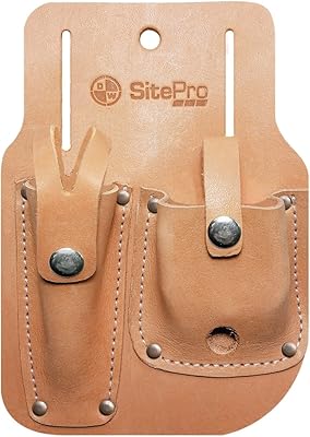 SitePro 10218G Gammon Reel and Plumb Bob Leather Sheath, Tan -51-10218G