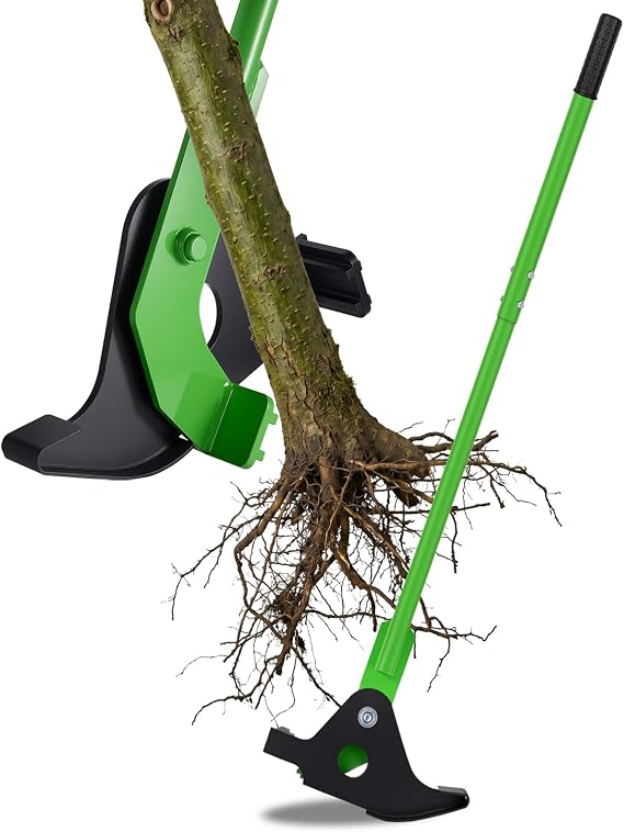 Sapling Puller Tool, 1/4" to 2" Heavy Duty Tree Root Puller, High Leverage Puller Tool for Removing Small Trees, Shrubs, Vines, Thorn Bushes and Invasive Plants, Steel Garden Tool for Landscaping