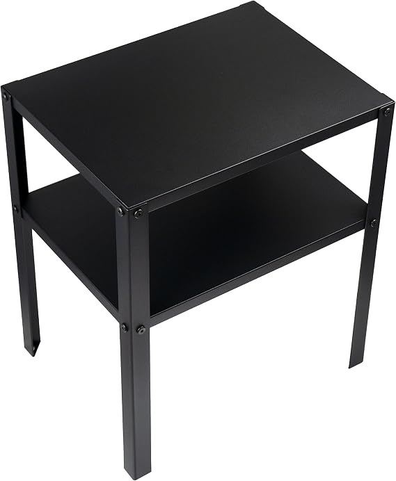 Bedside IKEA Cabinet KNARREVIK Black Metal Storage Decorative Coffee Table with Shelf