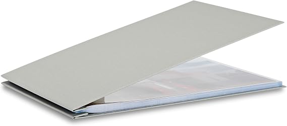Pina Zangaro Bex Screwpost Binder, Gray, 11x17 Landscape, Includes 20 Pro-Archive Sheet Protectors (34062)