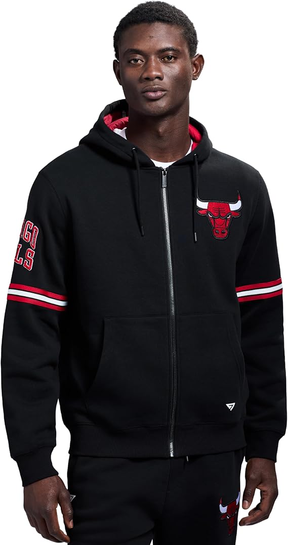 GAME 7 NBA mens Game 7 X Nba Officially Licensed Men's Long Sleeve Zip Up Hooded Fleece Sweatshirt
