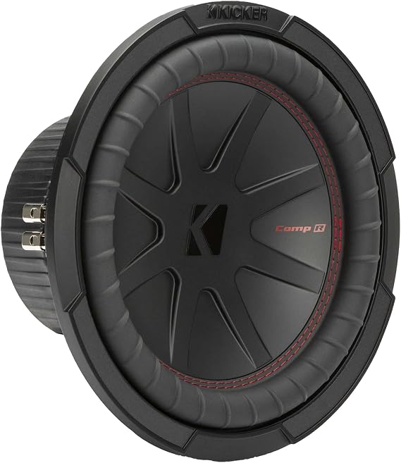 KICKER 48CWR102 CompR 10" Subwoofer, DVC, 2-ohm | Hard-hitting bass upgrade, vented or sealed box ready, high power handling, sturdy motor design
