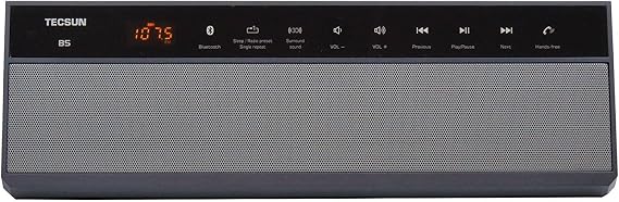 TECSUN B-5 Wireless Bluetooth Speaker with Digtial FM Radio and MP3 Player - Black