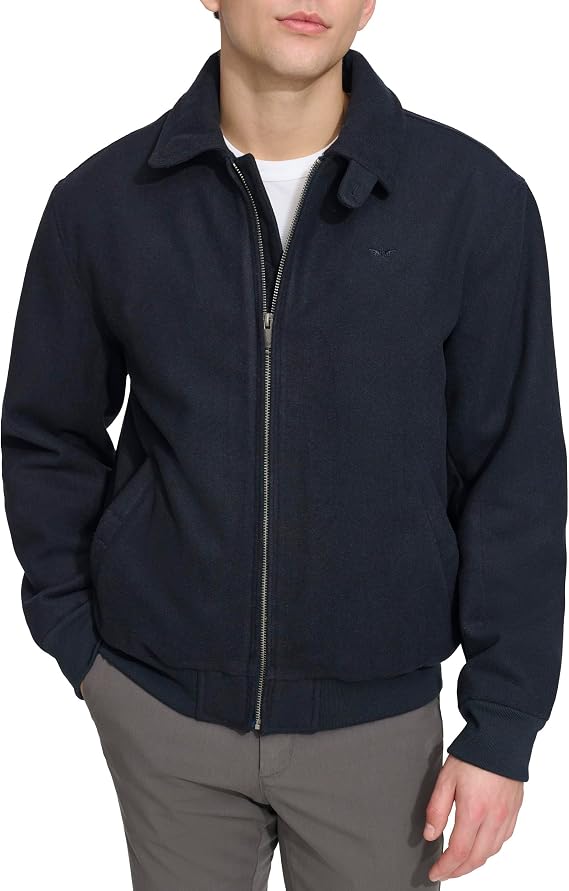 DOCKERS Men's Wool Blend Harrington Bomber