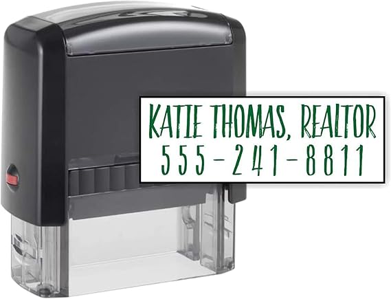 Custom Address Stamp - 2 Line Address Stamp - 20 Font Options - Self-Inking Address Stamp (2 Line Stamp)