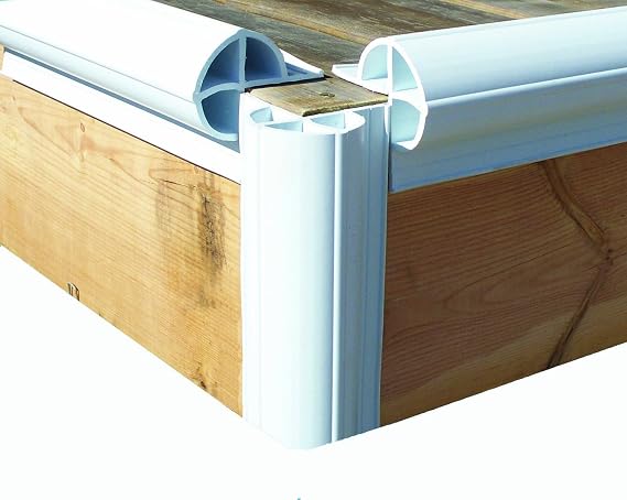 Dock Edge + Premium PVC Dock Bumper Corner Edge + Profile (Two 8-Foot Sections), 16-Feet, White