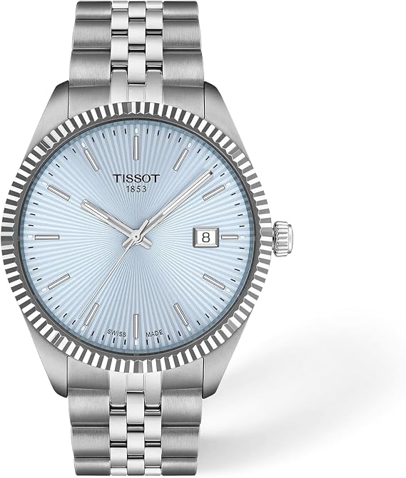 Tissot Ballade 40mm, Swiss Quartz Watch for Men, Stainless Steel Case, Blue Dial, T1564101135100