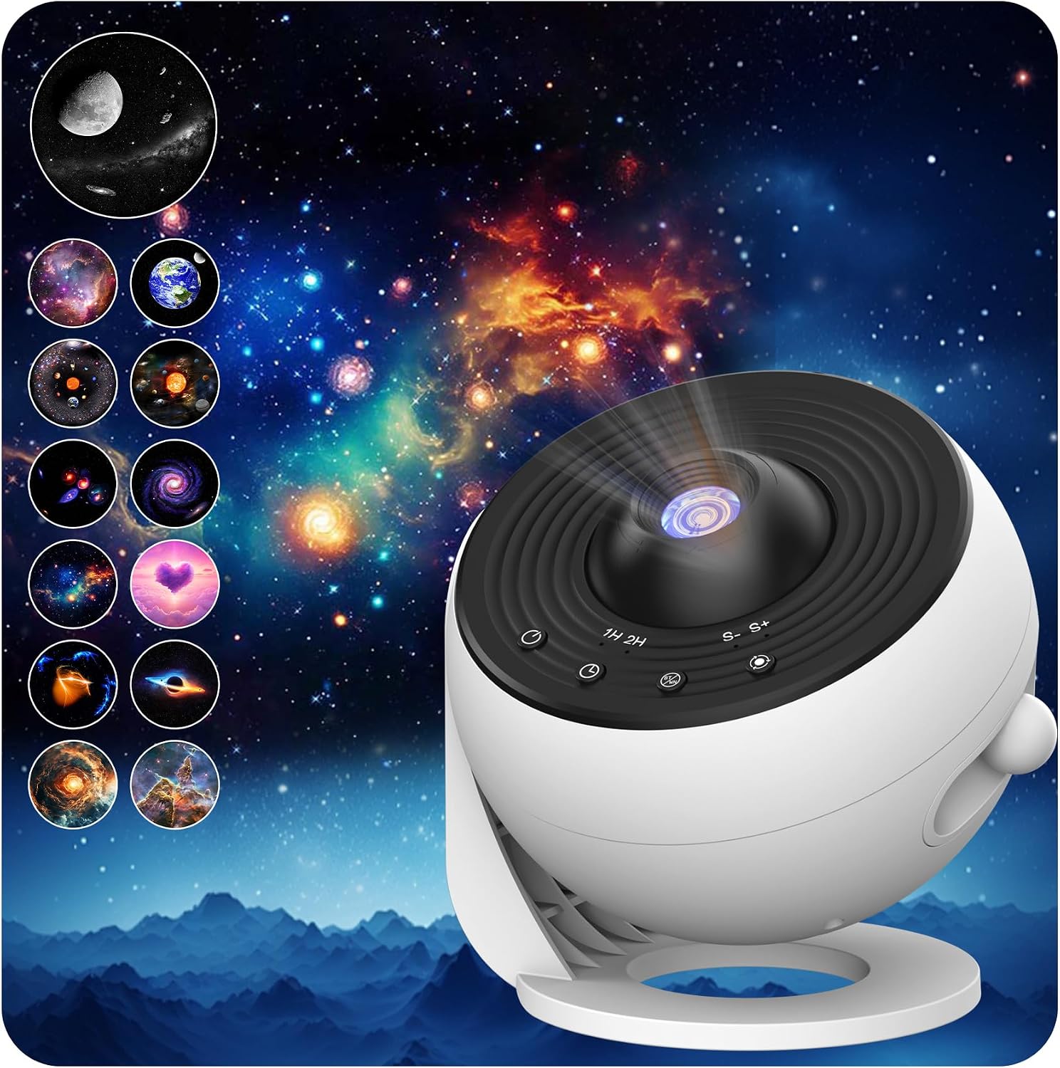 Star Projector, Bedroom Upgrade Planetarium Projector, Galaxy Projector with 12 Galaxy Disks 4K Replaceable Sky Light Living Room Decor, Nursery Night Light, Valentine's Day Gift