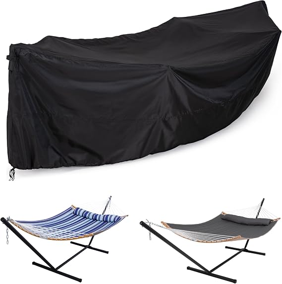 Thickened Waterproof Hammock Cover for 12FT Stand, Black