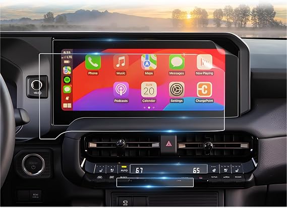 CDEFG (4Pcs/Set for 2025 2026 Toyota Land Cruiser Screen Protector, 12.3" Touchscreen + AC, 2024 2025 2026 Land Cruiser (Land Cruiser/First Edition) Accessories Nano Film