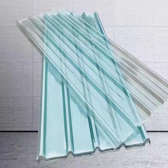 Transparent Roof Sheet,Roofing Cladding Panel,Corrugated Roofing Sheet,Fiberglass Daylighting Panels,Anti-UV Rainproof Sunshine Sheet,FRP Daylighting Plate,for Greenhouses (35x20in)