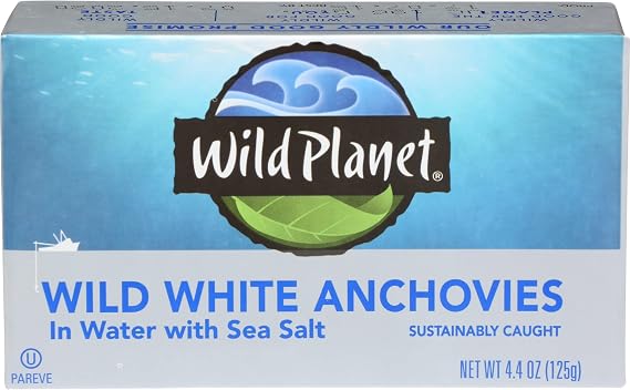 Wild Planet White Anchovies Lightly Salted in Water -- 4.4 oz