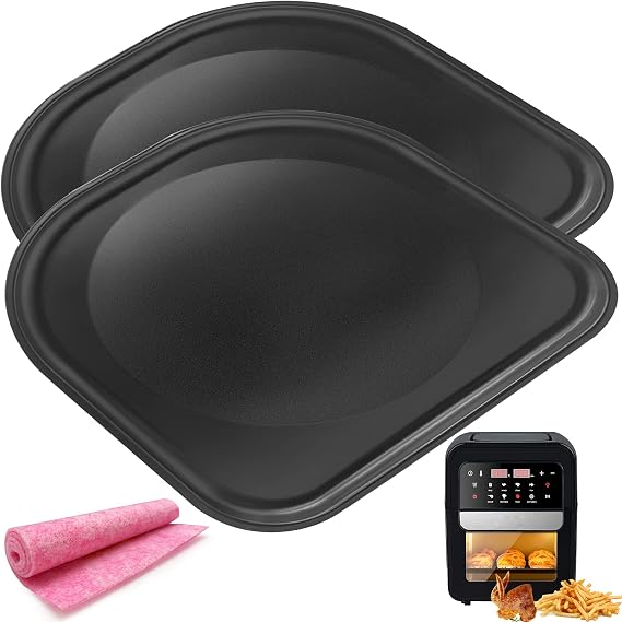 Drip Tray for PowerXL Air Fryer, 2 PCS Premium Nonstick Drip Pan, Oil Drip Tray, Oven Drip Pan, Air Fryer Replacement Parts for 6QT 10QT PowerXL Vortex Air Fryer Oven Pro Plus,Dishwasher Safe