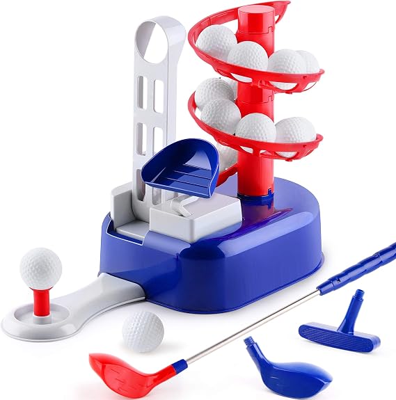 iPlay, iLearn Kids Blue Golf Toy Set, Toddler Boy Outdoor Sport Toy Age 3-5