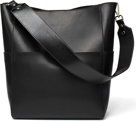 BOSTANTEN Women's Leather Designer Handbags Tote Purses Shoulder Bucket Bags