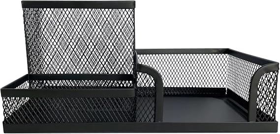 burko Mesh Table Organizer Office Supplies Desktop Organizer Ruler Container for Pen Holder and Storage Baskets Modern Home Business Commercial Office School Decor Table Organization