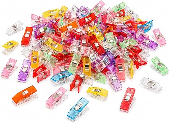 Sewing Clips Pack of 100, Fabric Clips for Quilting Binding & Crafts