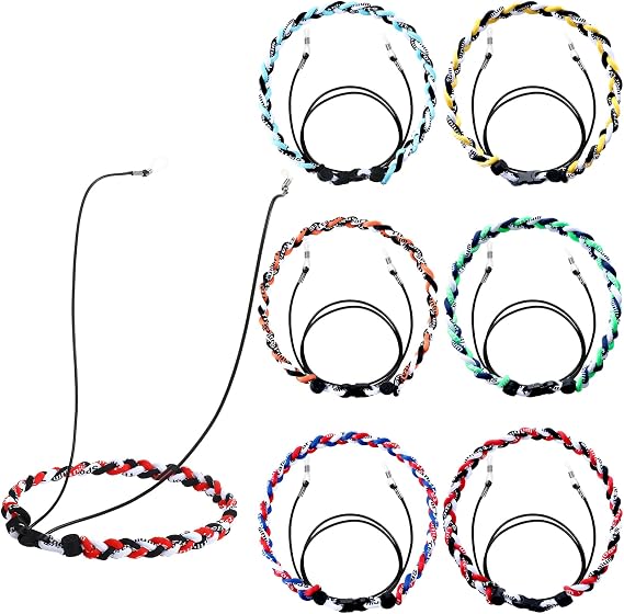 Quelay 6 Sets Cochlear Implant Accessories Retaining Necklace Hearing Aid Prevent Loss Necklace Stylish Sports Cochlear Implant Portable Cord Hearing Aid Protector Lanyard for Teens Seniors Adults