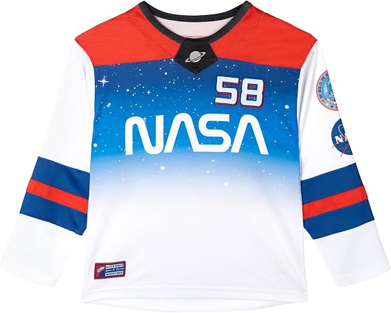 Funstuff NASA Boys' Athletic Hockey Jersey Toddler to Big Kid