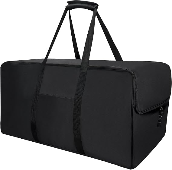 160L Extra Large Travel Duffle Bag - Heavy Duty Sports Gym Equipment Bag | For Traveling & Camping (Black, 32.6-Inch)