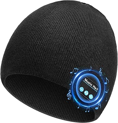 Bluetooth Beanie for Men Women, HD Stereo Sound Beanie with Headphones, Christmas Tech Gift & Stocking Stuffer Idea