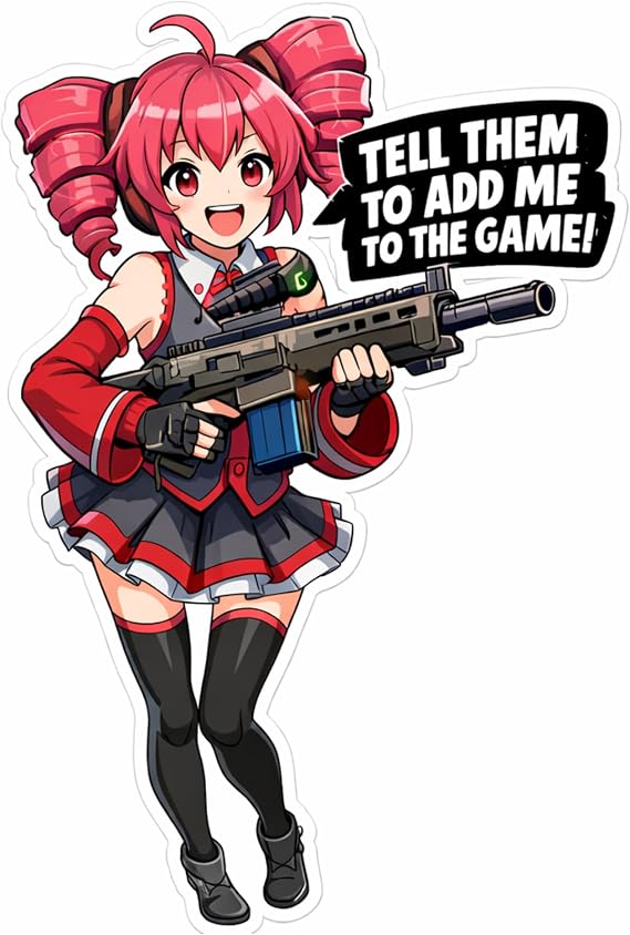 Kasane Teto Anime Sticker Pack 3 Inch Vinyl Die Cut Stickers 3 Pack Gamer Anime Decal Laptop Car Console