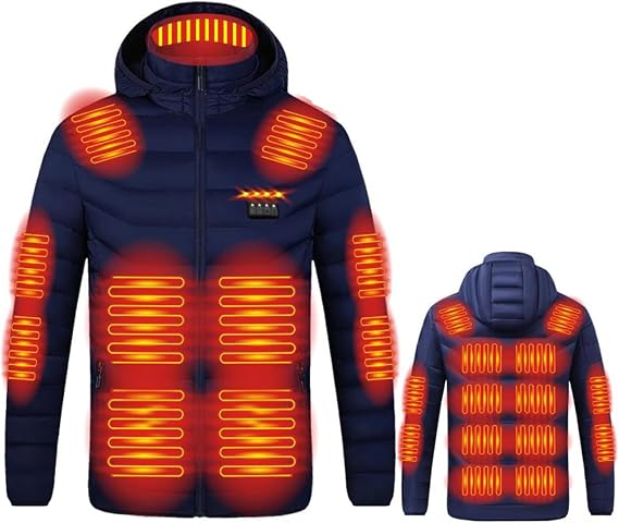 YMADREIG Heated Jackets for Men Women 21 Heating Zones Heated Coats Winter Soft Shell Heating Jacket Electric Insulated Coat