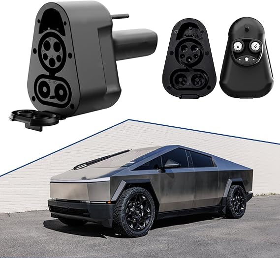 HANSSHOW CCS to Cybertruck and Tesla Adapter 2in1 CCS1 x J1772 to Tesla Charger Adapter 250KW Fast Charging for Tesla Cybertruck Accessories 2024 2025