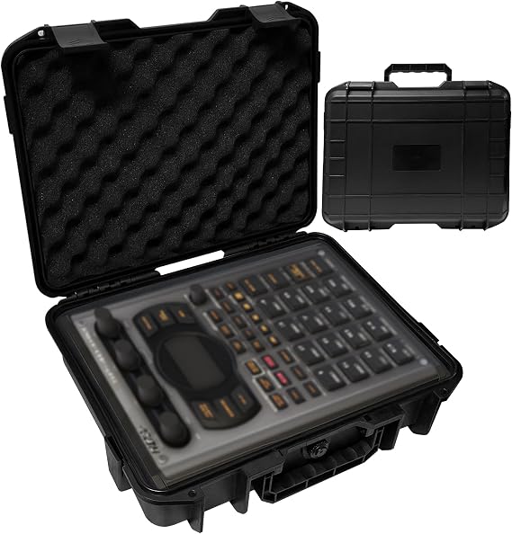 Audio Samplers Hard Case for Roland SP-404MKII/ SP-404A/ SP-404SX/ SP-404 Hard Shell Carrying Storage Case Equipped with Comfort Handle with Customizable Foam