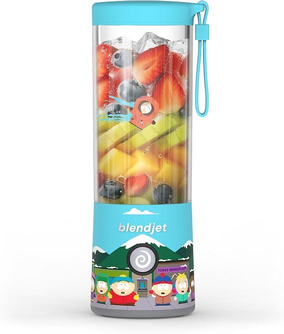 BlendJet 2 Portable Blender for Smoothies & Shakes - 16oz BlendJet Cordless Personal & Small Blender, USB-C Rechargeable & Self Cleaning - (South Park)