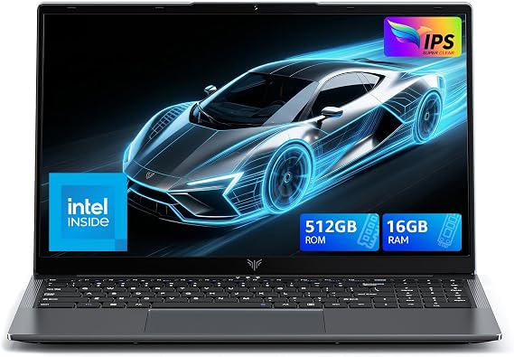 MALLRACE Laptop with Windows 11,Intel Core Processor16GB DDR4 RAM 512GB SSD,WiFi 6,15.6 inch IPS Display