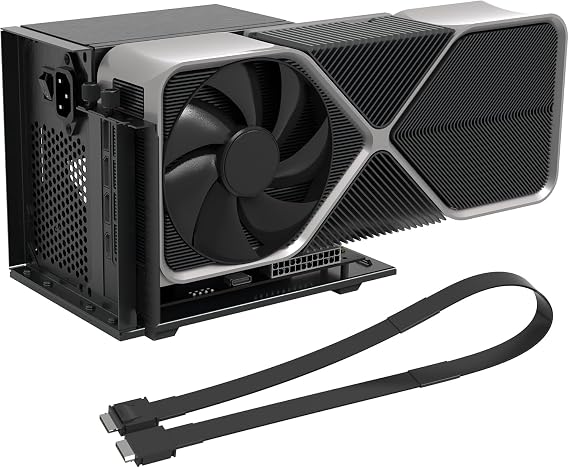 OCuLink eGPU Dock, PCIe 4.0 x4 64Gbps 19.7in SFF-8611 Cable SFF-8612 8311 PCIe x16 OCuLink eGPU External GPU Enclosure, External GPU Dock for Laptop Mini PC External Graphics Card