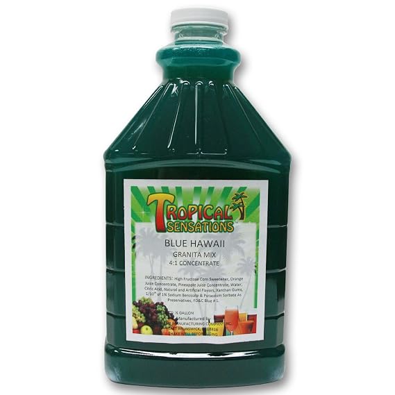 Smoothie Slushie Mix, Tropical Sensations, 64 oz bottle (Blue Hawaii)