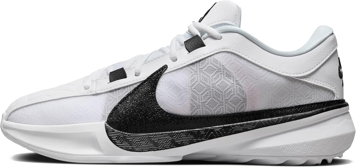 Nike Giannis Freak 5 (Team) Basketball Shoes (DZ2946-100, White/White/Black) Size 6