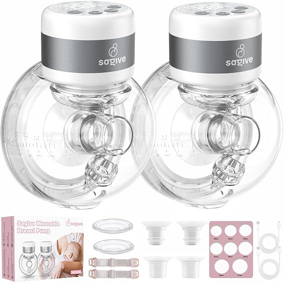 Wearable Breast Pump ABP-1506, Saglve Hands-Free Electric DoublePump