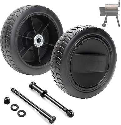 KIT0138 Grill Wheels for Traeger Replacement Parts Pro Series 22 & 34, 575, 780 Accessories, HDW332 7 Smoker BBQ Wheels for Traeger Bronson 20, Eastwood 2234, Renegade Pro Pellet Grills,Plastic,2PCS