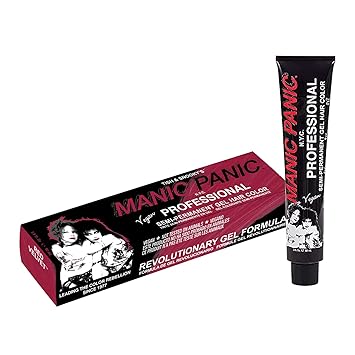 Manic Panic Professional Color Red Velvet - Bright Cherry Red Semi-Permanent Gel Hair Dye - Glows Under Black Light - Lasts Through 40+ Washes - No Developer Required 3oz
