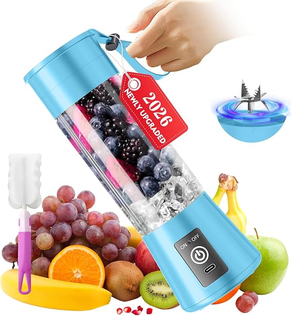 Portable Personal Size Mini Blender - Small Blender Make Smoothies & Shakes
