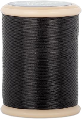 YLI Hand Quilting Thread - 100% Egyptian Cotton, Glazed, Strong & Tangle-Free, 500 yd. Spool - Black