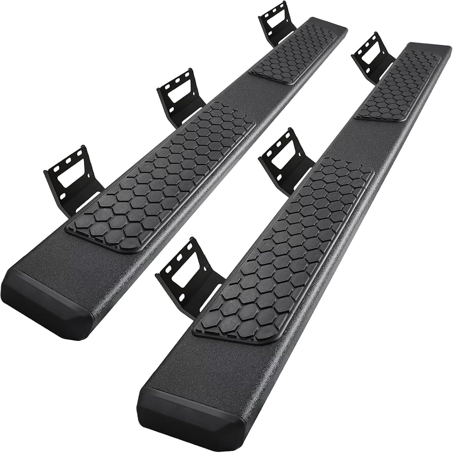COMNOVA Side Steps Running Boards Compatible with 2019-2025 Dodge Ram 1500 excl. Classic25003500 Crew Cab New Body Style. 6.5 Inch Ram Rock Sliders Nerf Bars with Honeycomb Step Pad