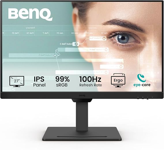 BenQ GW2790T 27 IPS 1080p Home Office Monitor, FHD, 100Hz, Ergo Design, high Refresh Rate, 99% sRGB, VESA MediaSync, B.I, Flicker Free, Low Blue Light, ePaper, Coding Mode, TUV Rheinland Certified