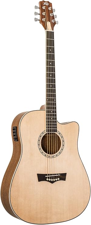 Peavey Delta WoodsTM DW-2 CETM Solid Top Cutaway Acoustic-Electric Guitar with Electronics and Case