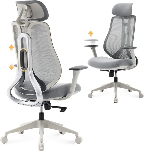 Nouhaus Strato Mesh Ergonomic Office Chair with Height Adjustable Back