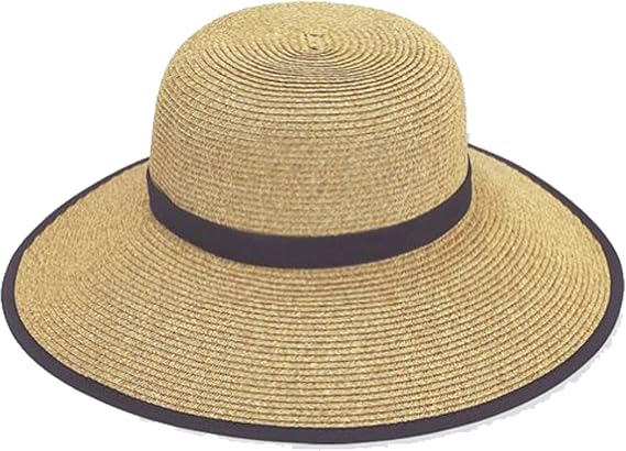 Sun 'N' Sand French Laundry Straw Sun Hats for Women - Backless, Foldable, and Packable Hat - Beach Hat for Women - 4" Brim