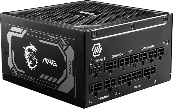 MSI MAG A1250GL PCIe5.1 1250W 80Plus Gold Full Modüler ATX Güç Kaynağı Siyah