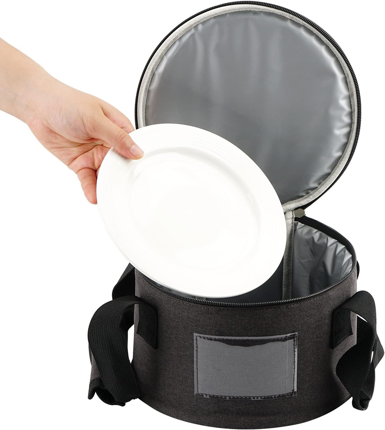 China Storage Container for Saucer and Appetizer Plates - 10 W x 5.5 H Hard Shell and Stackable
