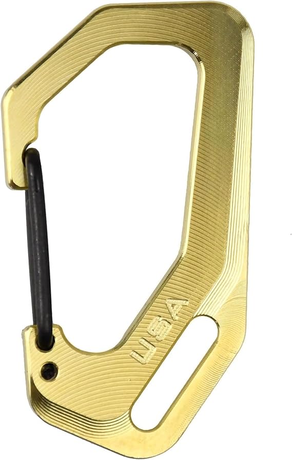 Trayvax Carabiner Brass or Titanium, 1 Ounce, Made in the USA
