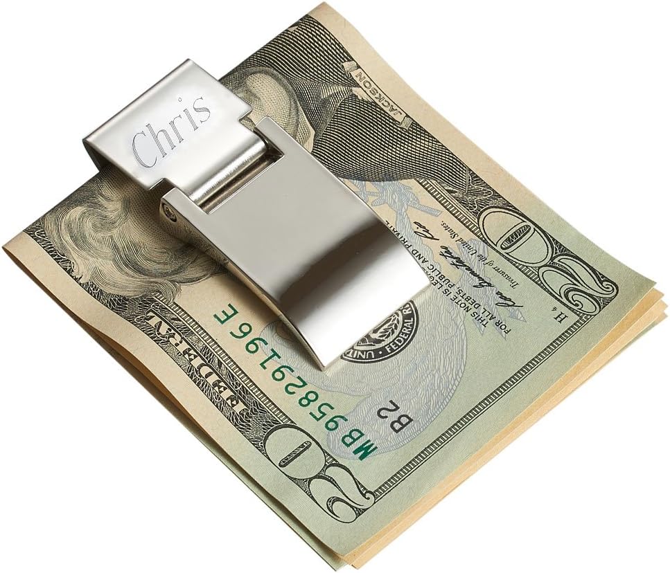 Personalized Hinged Money Clip with One Line Of Free Engraving